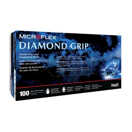 Gloves Exam P-F Latex Diamond Grip™ Large NonSterile Latex Standard Cuff Length Textured Fingertips White Not Chemo Approved (100/BX10BX/CS) by Ansell Healthcare Products LLC  ID MF-300-L